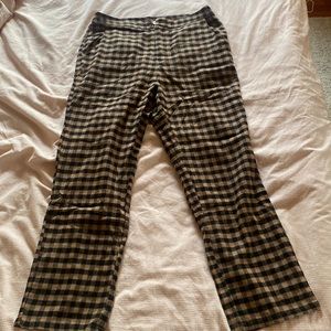 Soft tan and black checked pants
